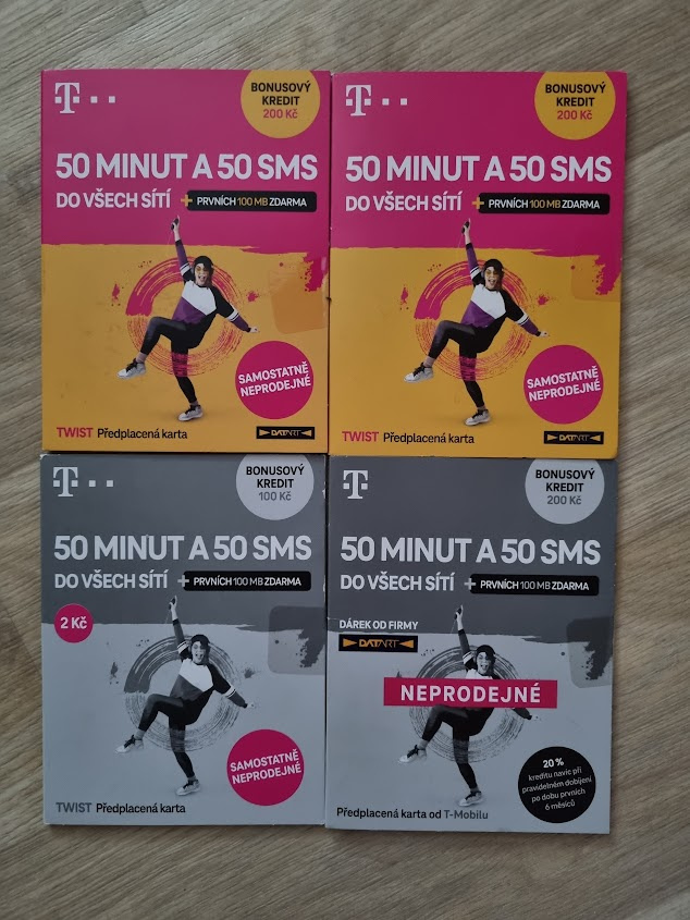 SIM T-Mobile předplacená