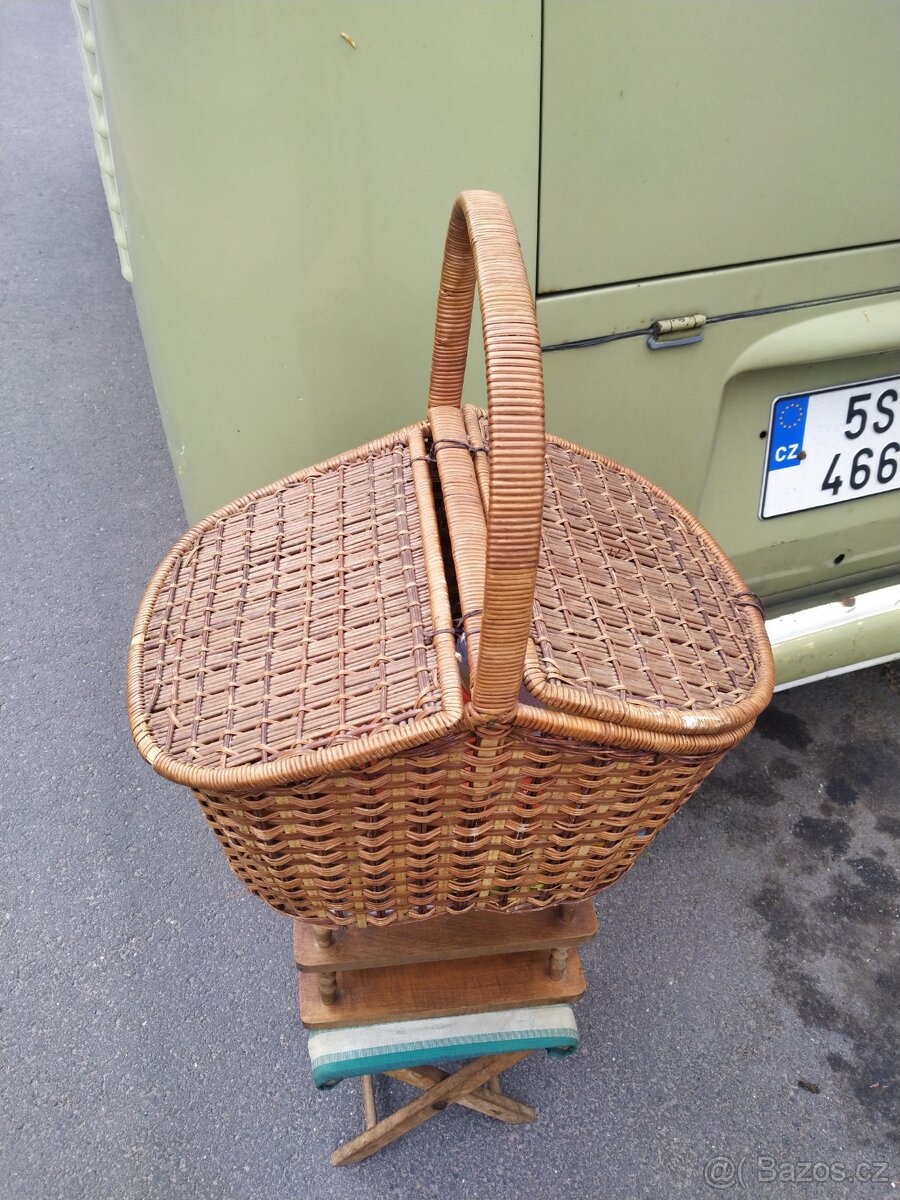 Picnic koš, koš proutěný obousměrně