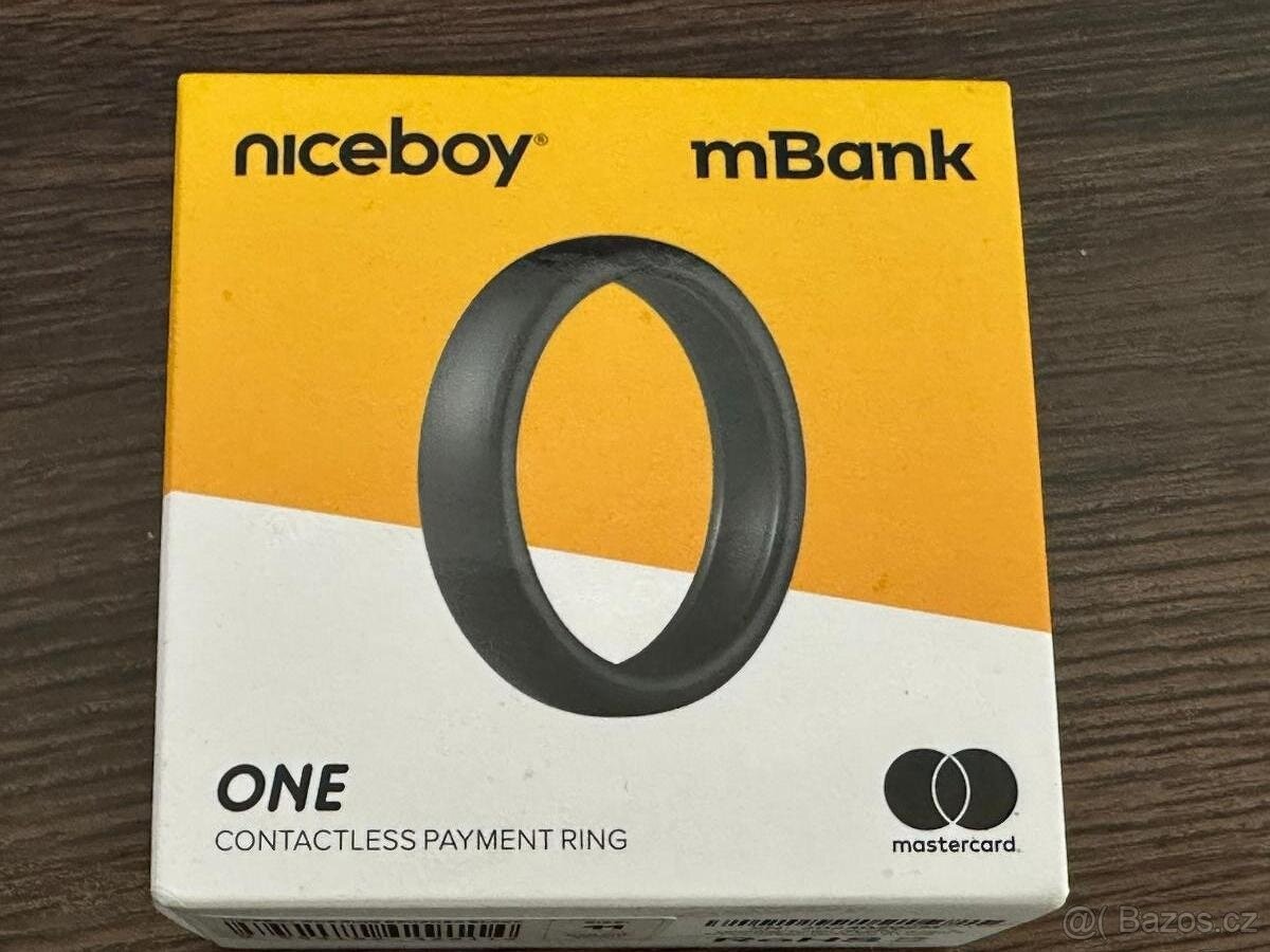 Platební prsten Niceboy ONE Brushed black vel. 11