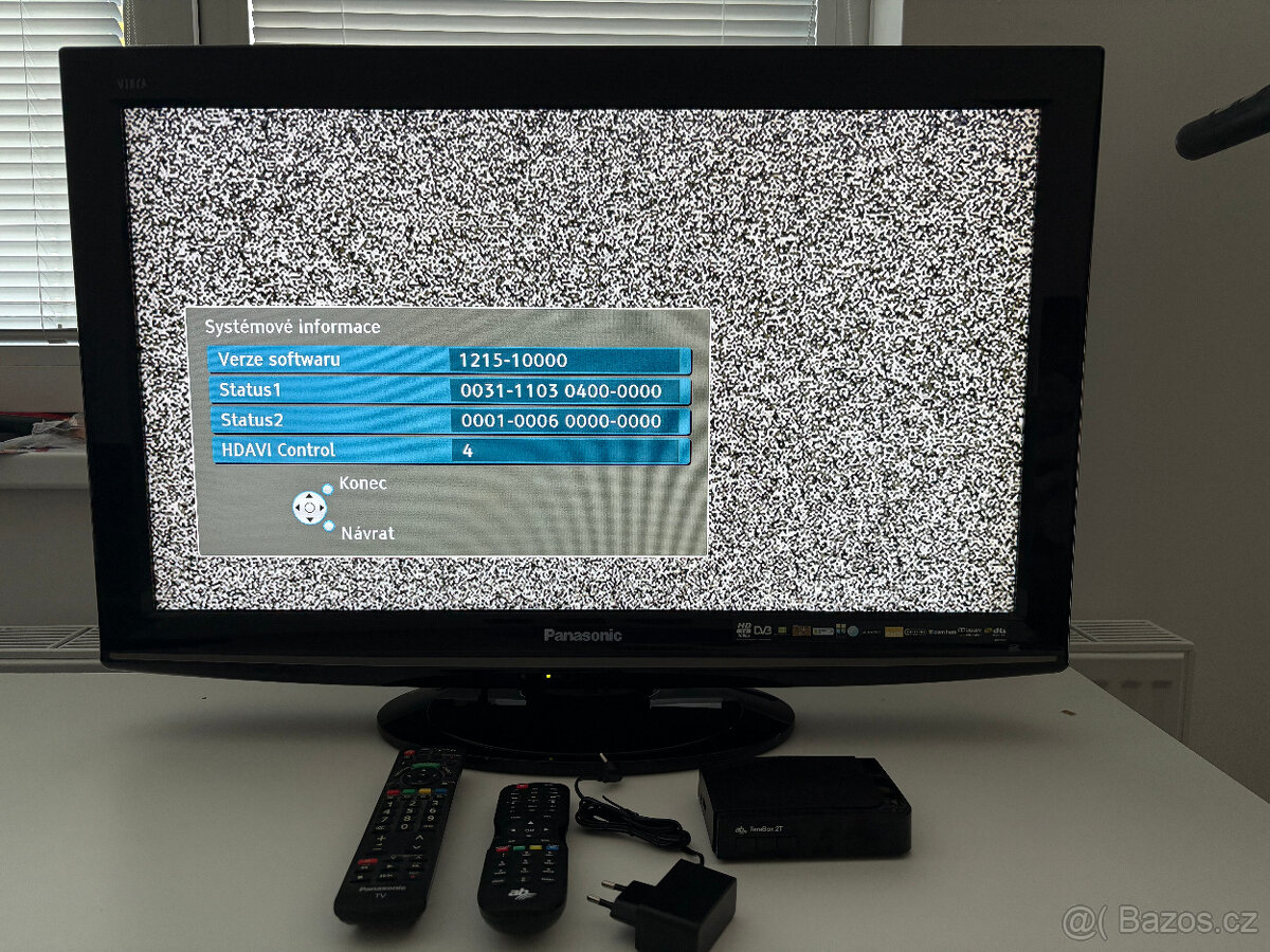 TV 32" Panasonic TX-L32S10E + ext. DVB-T2 přijímač