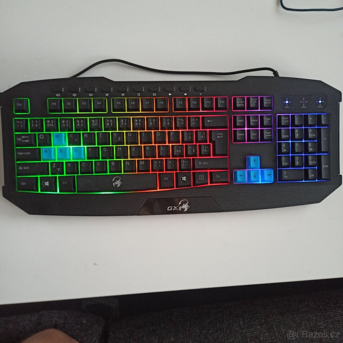 Podsvícená klávesnice a myš