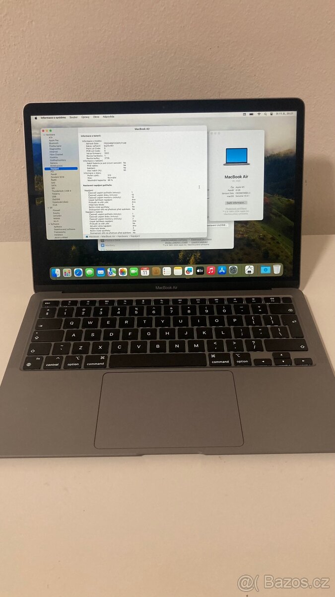 Macbook Air 13” 2020 M1, 330 cyklů