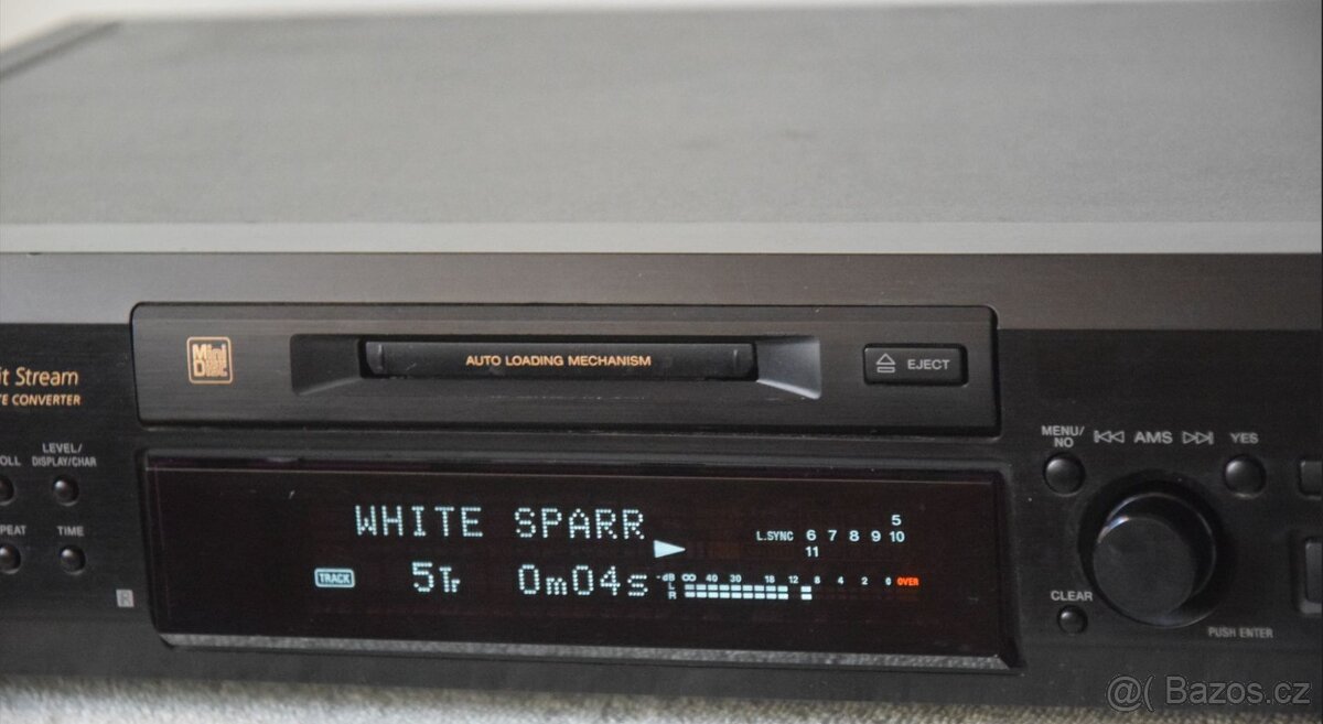 Minidisc deck SONY MDS-JE520 + 10x MD, manuál