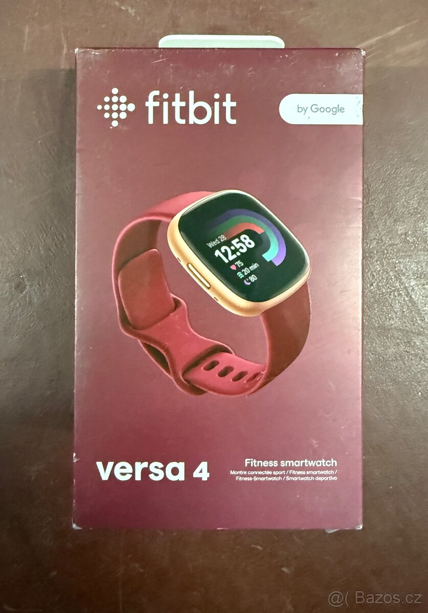 Google Fitbit Versa 4, červené