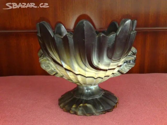 VZÁCNÝ NÁSTOLEC / MÍSA - opakní lithyalinové sklo.