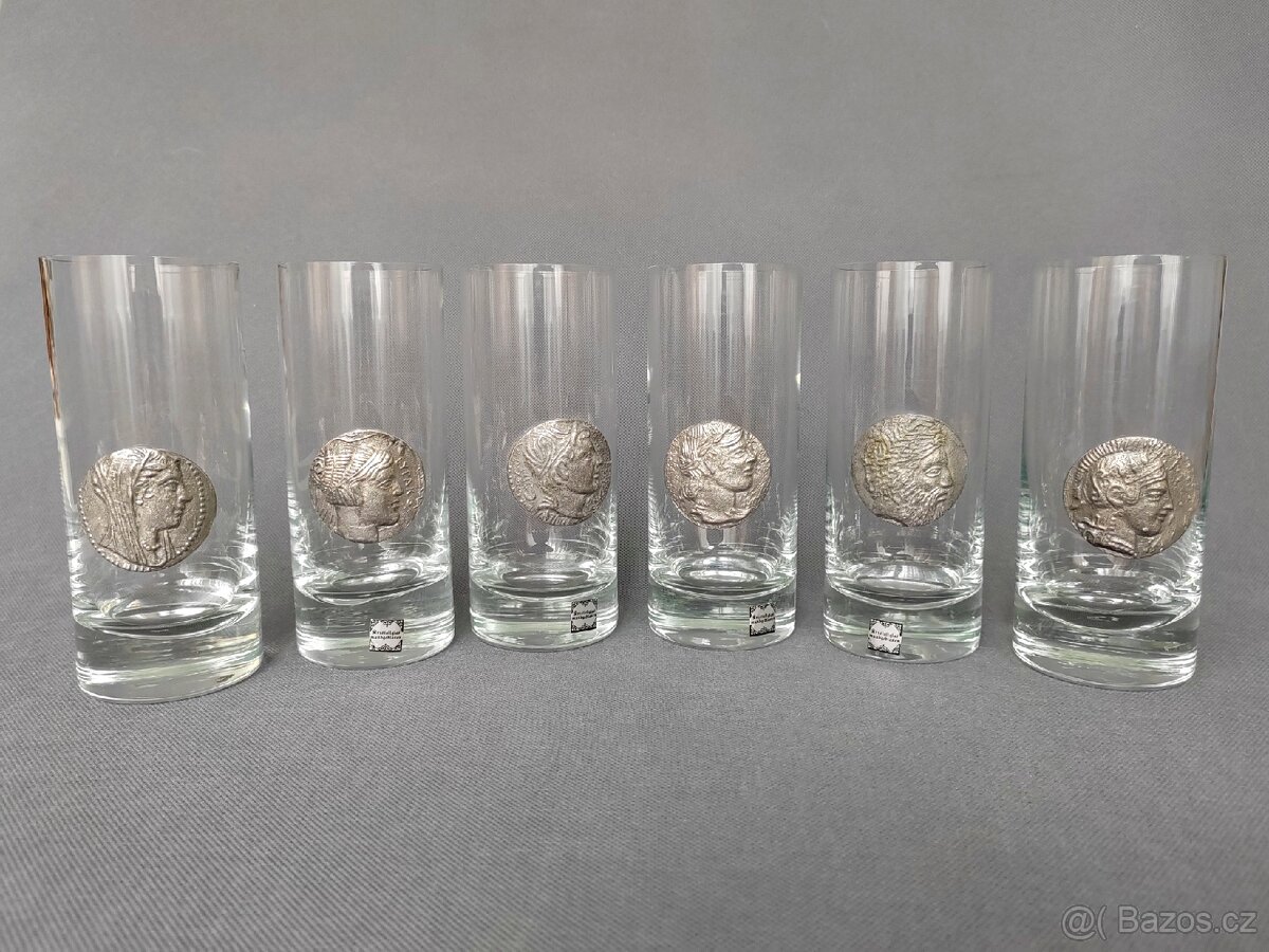 Krásná sada sklenic z foukaného křišťálu od Nastal (Německo)