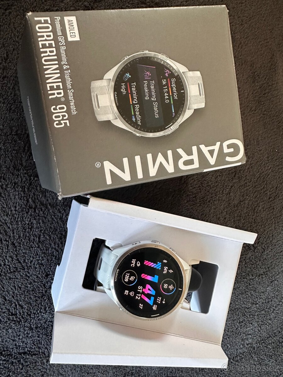 Garmin Forerunner 965 Whitestone/ Powder Gray