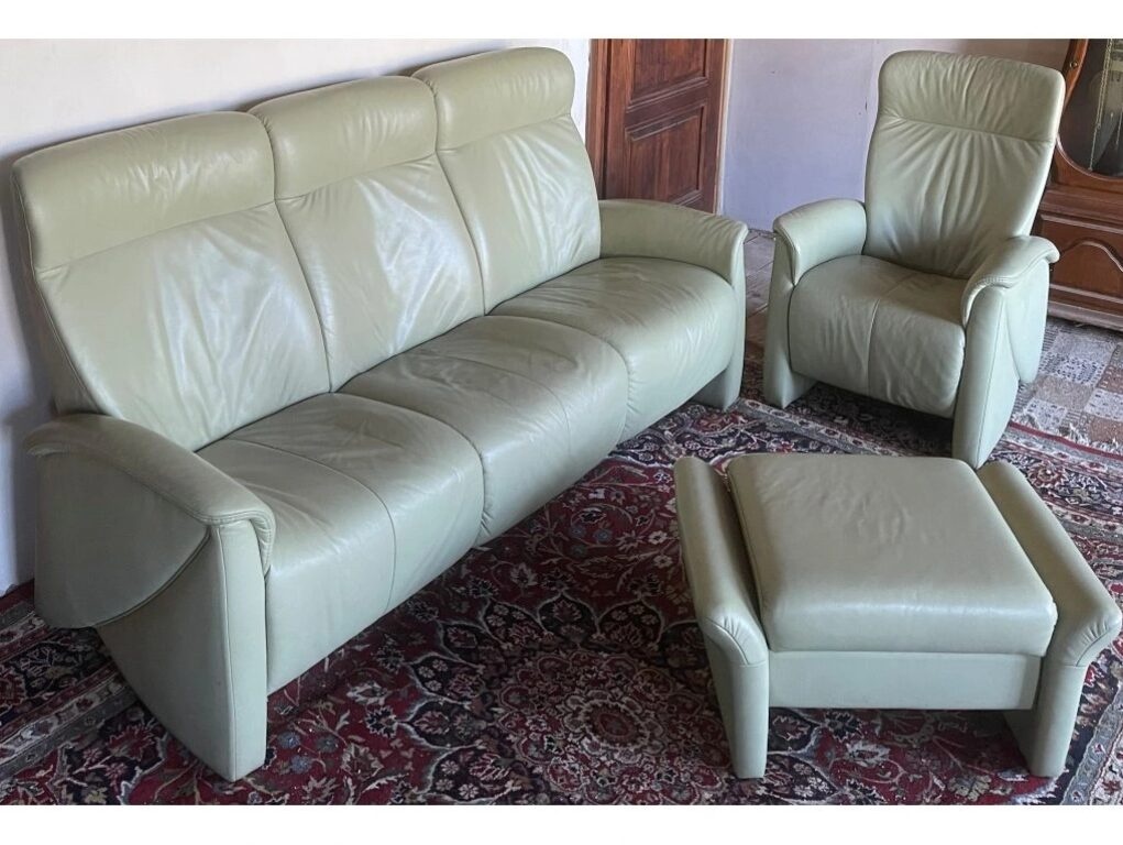 Luxusní moderní kožená souprava 3+1,2706