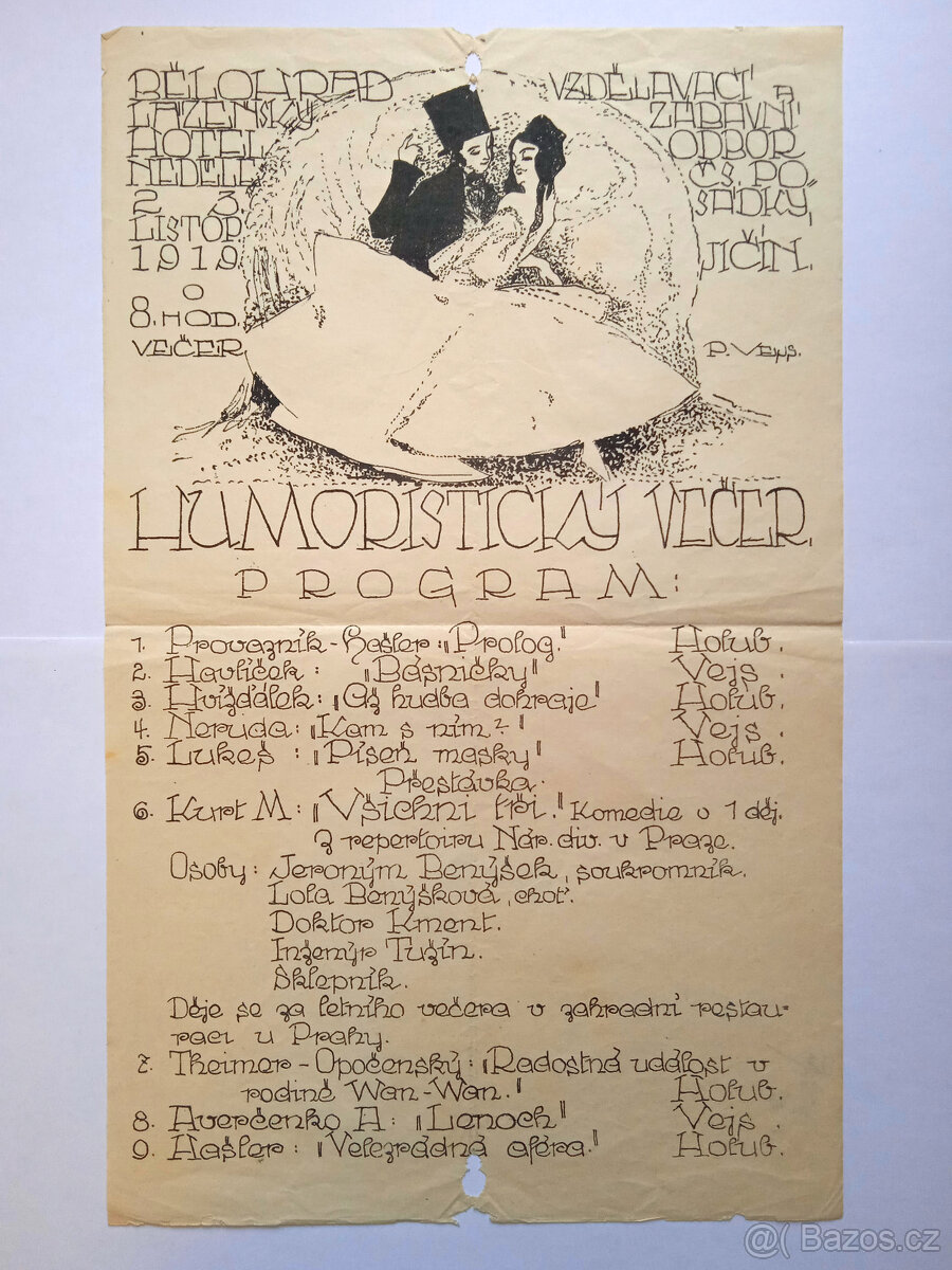 STARÝ DIVADELNÍ PLAKÁT.