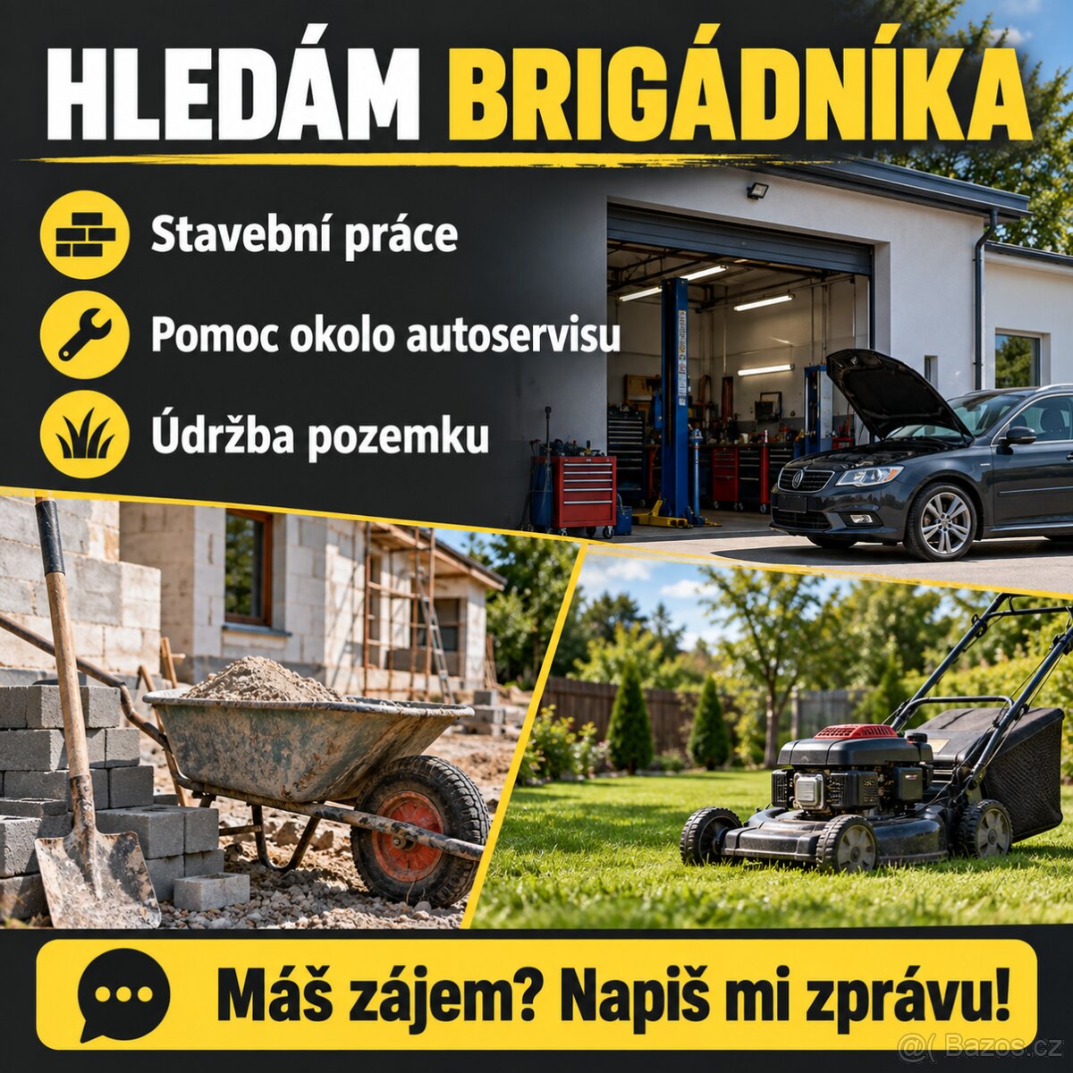 Hledáme Brigadníka na ruznorodé práce