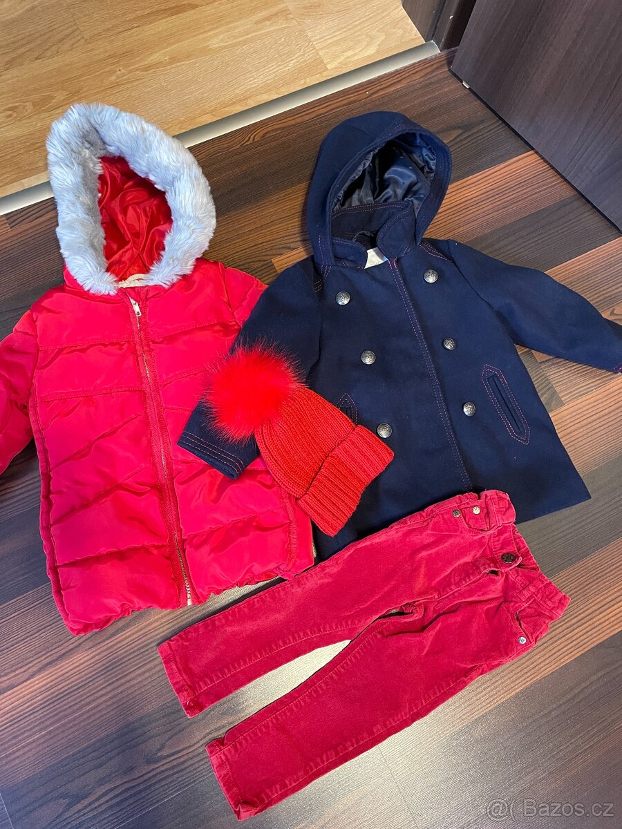 NEXT - kabátek jaro/podzim, zimní bunda, džíny a čepice
