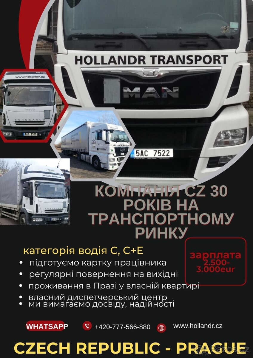 ŘIDIČ C+E Iveco 12 tun