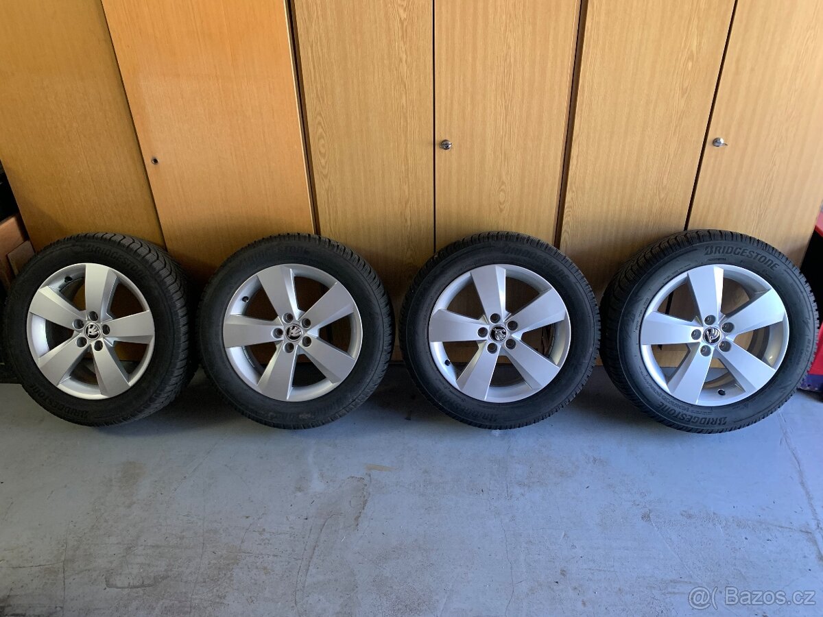 Zimni sada Alu Škoda Bridgestone 195/60 R 16