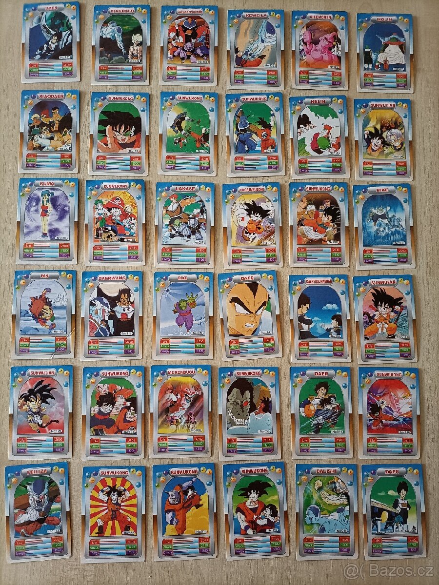 DRAGONBALL Z,kartičky,hry, hračky,sběratelství