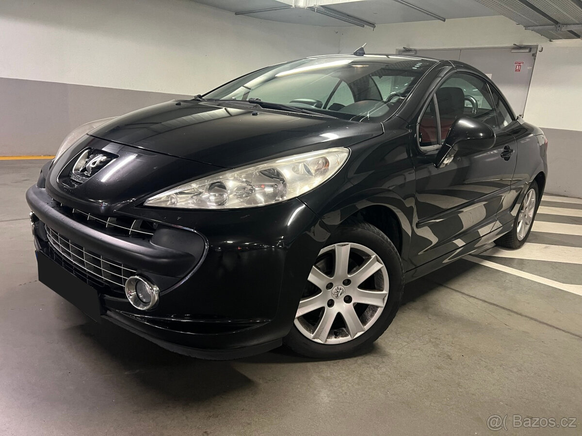 Peugeot 207cc 1.6i kabriolet, velmi zachovalý