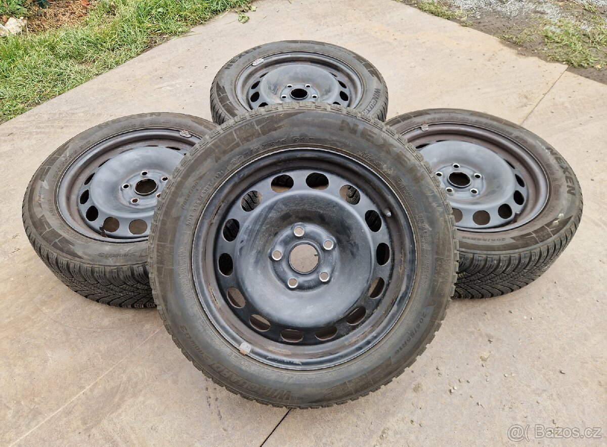 4x Plechovy Disk Octavia 5x112R16...Zimni pneu