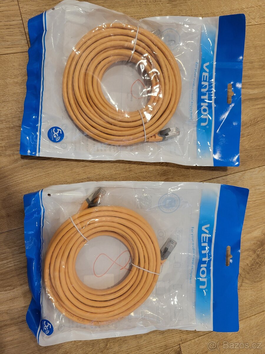 Síťový kabel Vention Cat.6A SFTP Patch Cable 8m Yellow 2ks