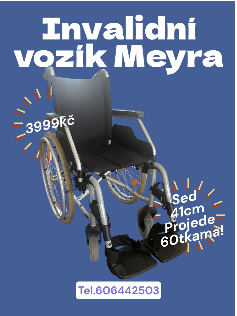 invalidní skládací vozík Meyra - projede 60tkama