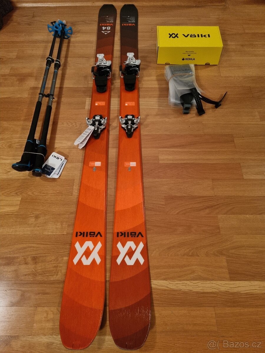 Novy skialp set Volkl Rise 84 orange + viazko + pasy