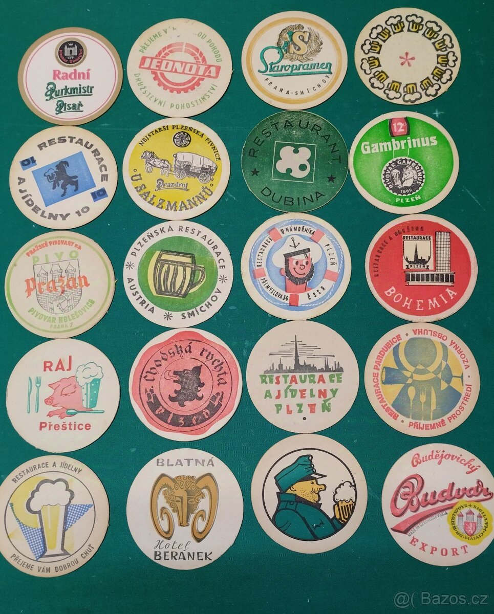Prodám staré pivní tácky