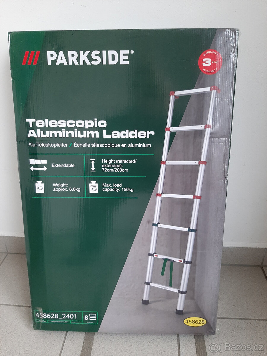 Hliníkový teleskopický žebřík