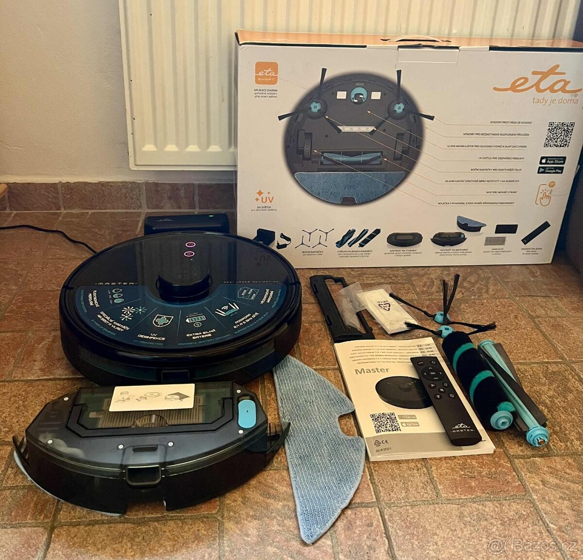 Robotický vysavač ETA Master 3v1 dálkový ovladač