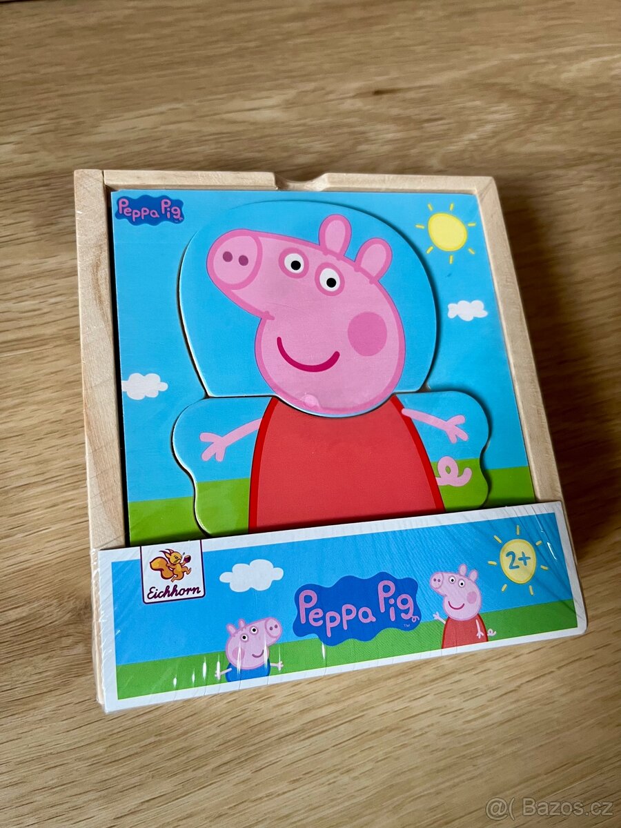 Dřevěné puzzle Peppa Pig