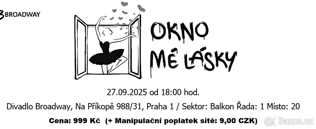Muzikál Okno mé lásky - 27.9.2025
