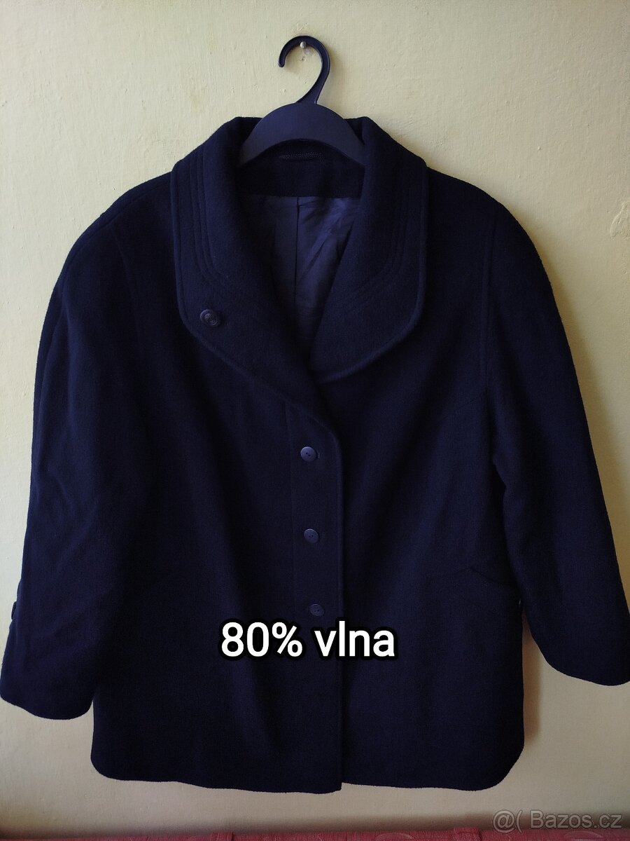 Vlněný kabát, vel. 48
