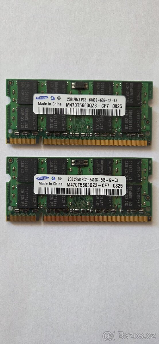 4GB (2×2GB) DDR2 pro notebooky.