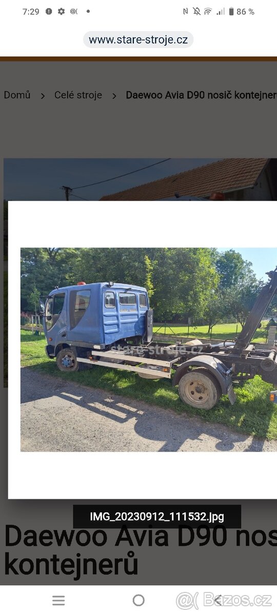 Daewoo Avia D90 nosič kontejnerů dvojitá kabina
