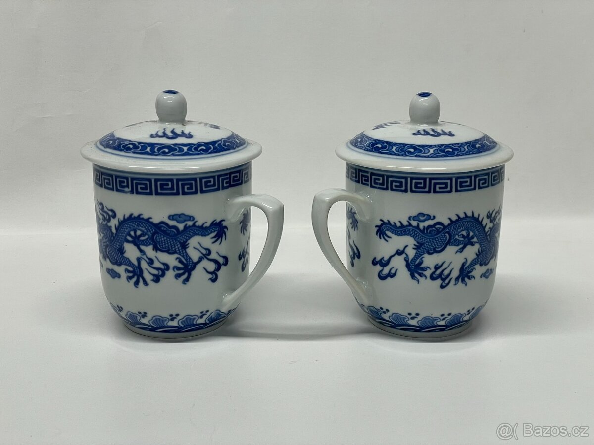 Dva keramické čínské hrnky