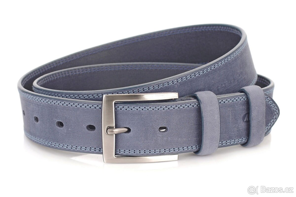 Pánský kožený opasek M4035 o šířce 4 cm