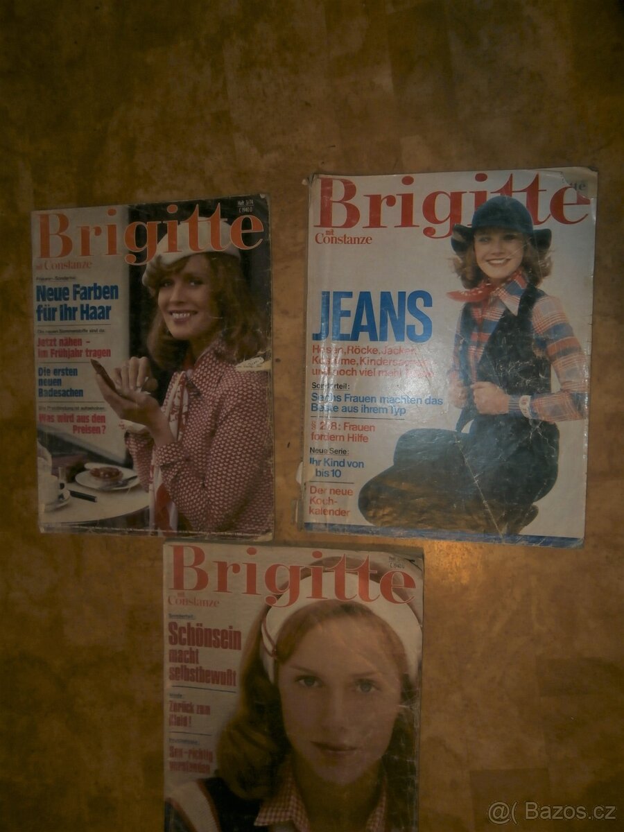 časopisy v němčině BRIGITTE z roku 1974