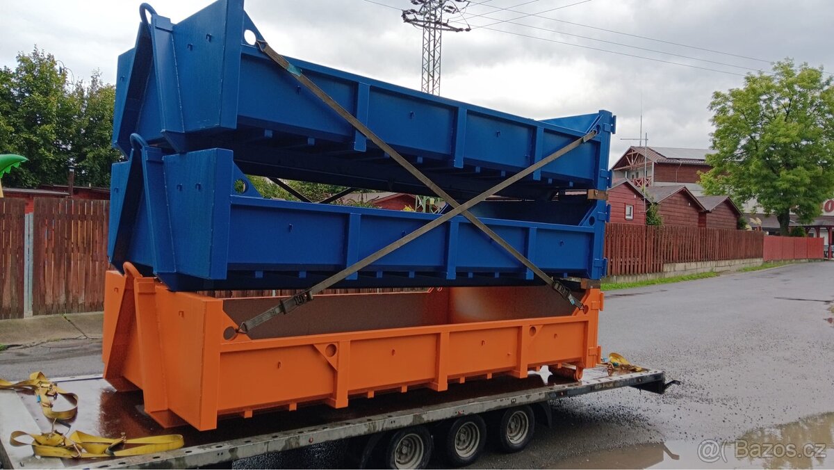 AVIA hákový kontejner (3800x2000x500mm, zvýšené čela)