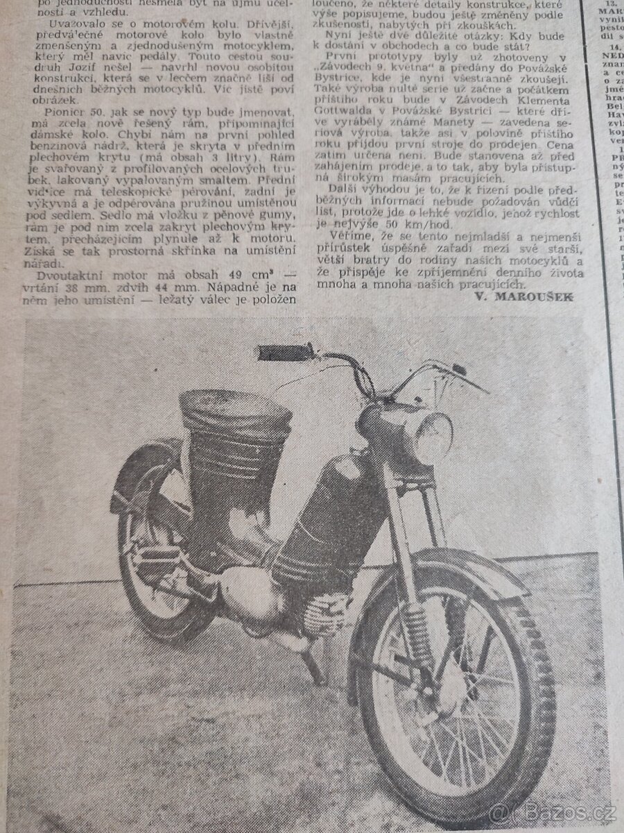 Jawa 50 pionýr pařez