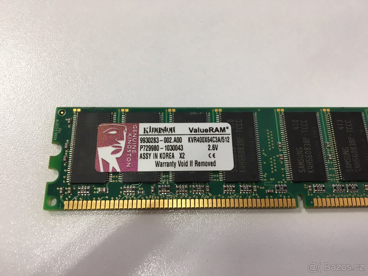 Stará pamäť Kingston 512MB 64M x 64-Bit DDR400 ZADARMO