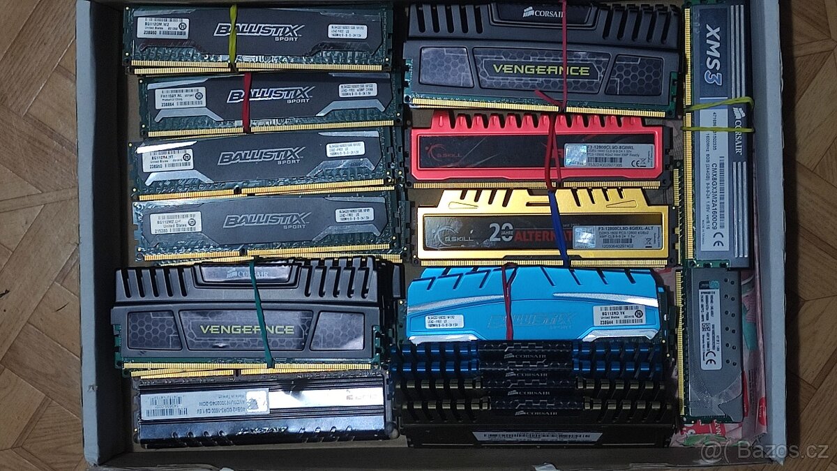 Ram 4GB 8GB 16GB DDR3 1600 CL 9-9-9 více ks