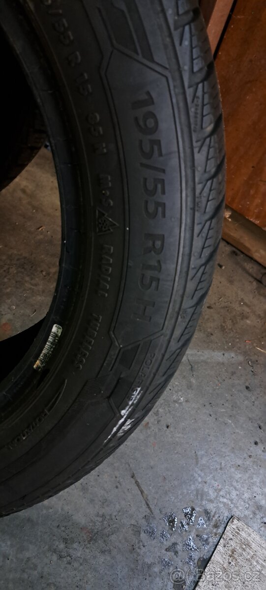 Prodám pneumatiky zimní 195.55.R.15 H.