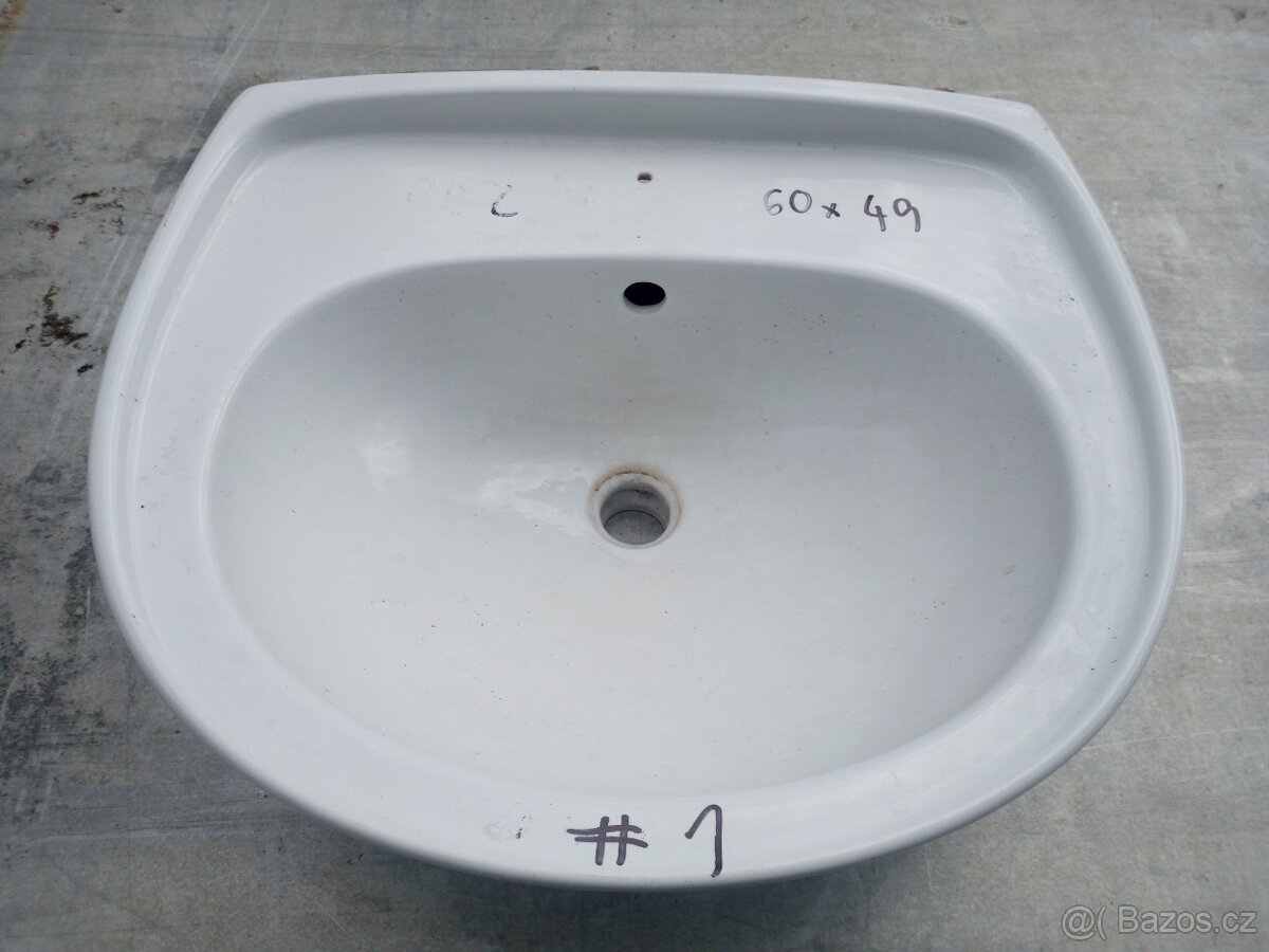Umyvadla 60 x 49,62 x 47,56 x 48,56 x 45