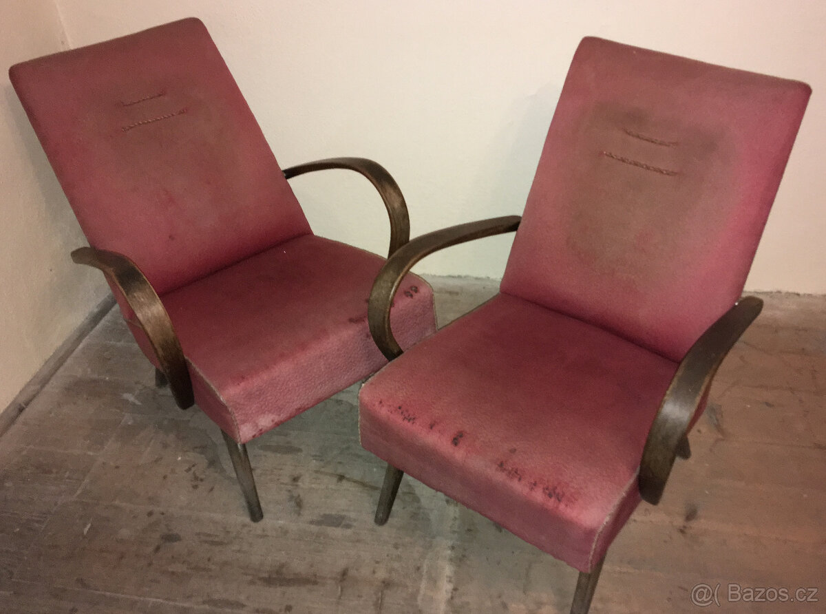 starožitná retro křesla Ton Thonet