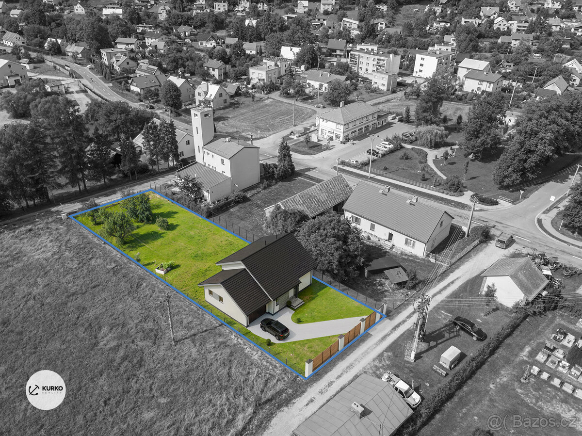 Stavební pozemek s projektem domu 4+KK o výměře 1.364 m2 v o