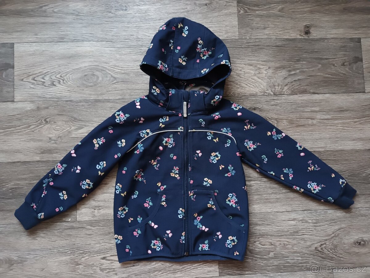 Dětská holčičí květovaná softshelová bunda,5-6 let