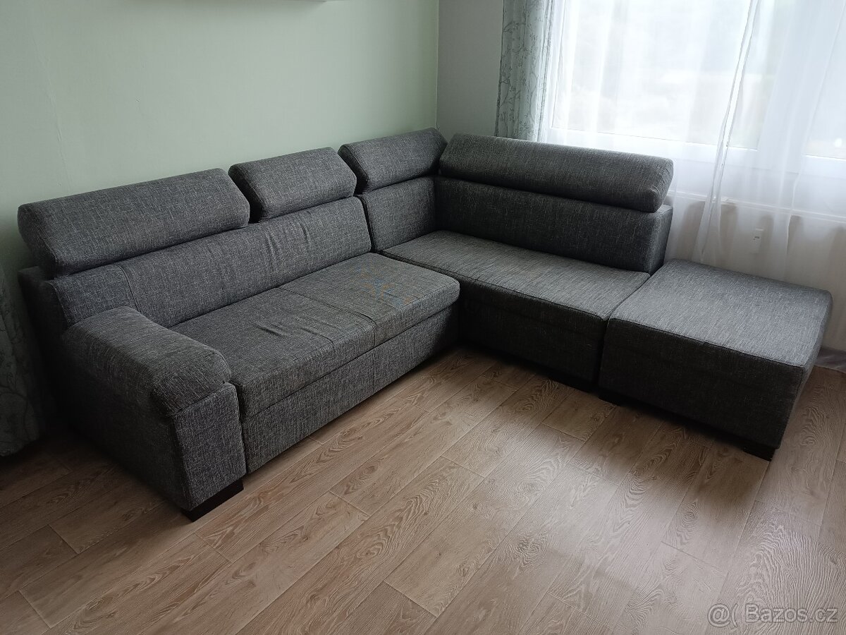 rozkládací rohová sedací souprava