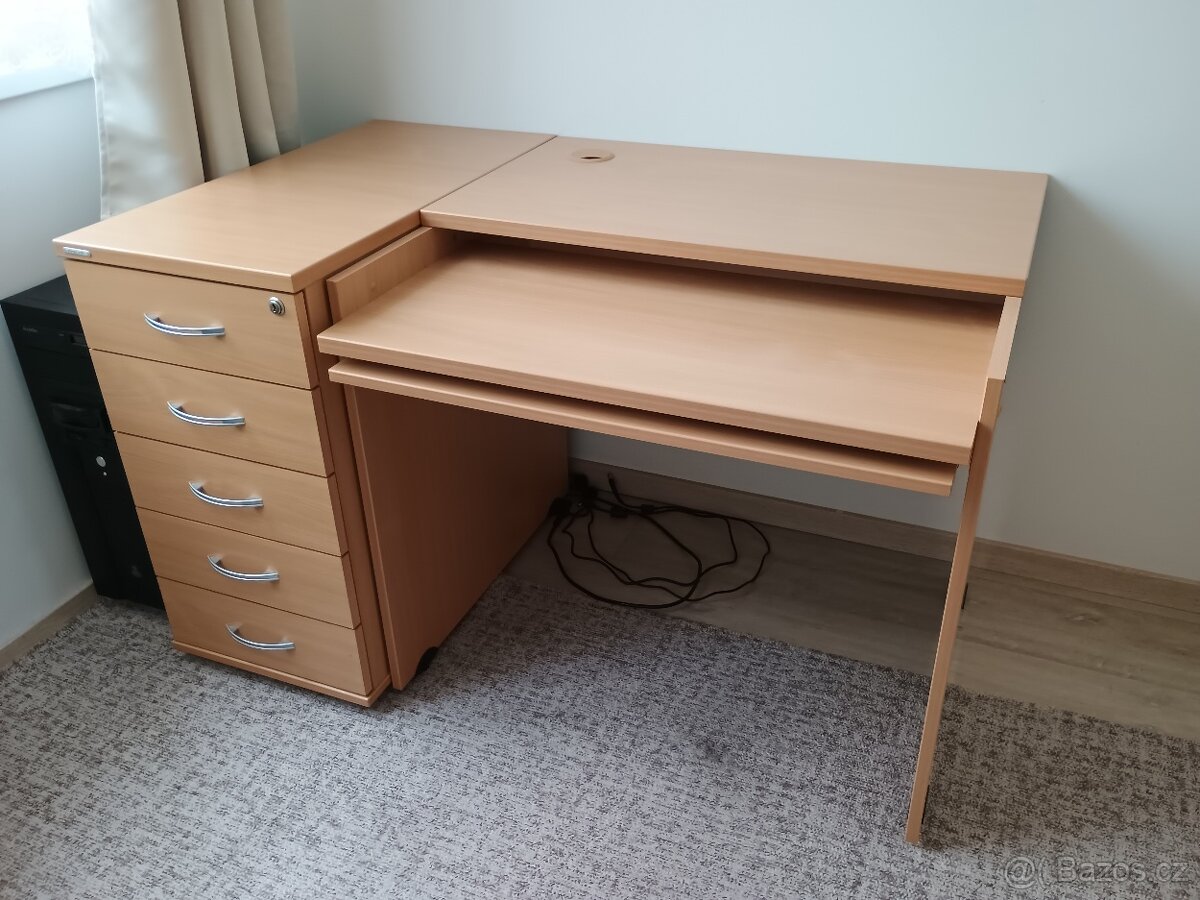 Kancelářský pracovní stůl a kontejner Hobis