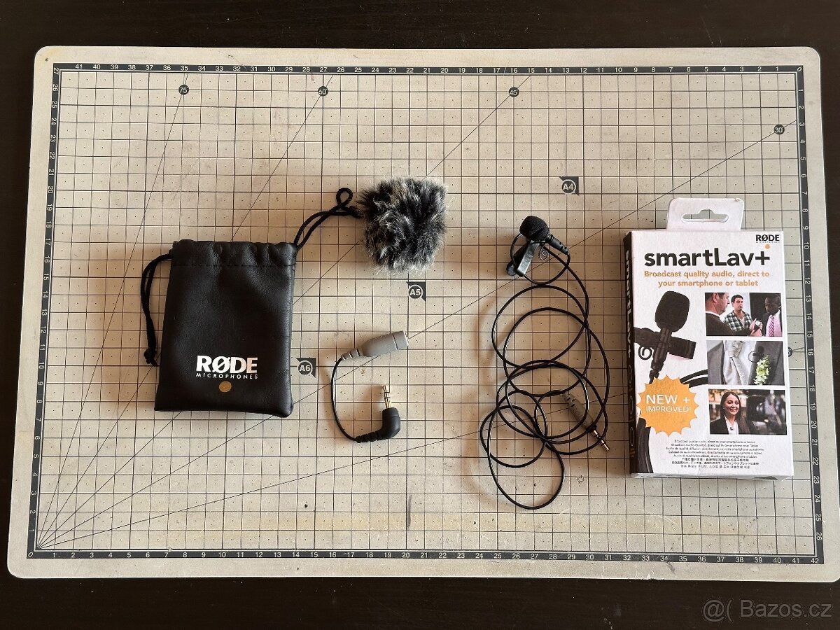 Klopový mikrofon Rode SmartLav+ včetně chlupáče a redukce