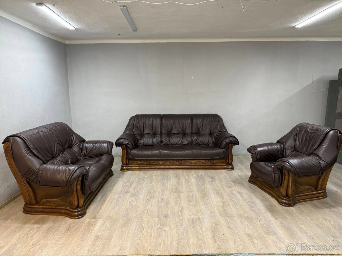 Kožené sofa + křeslo