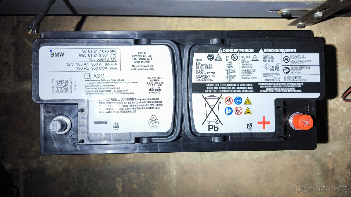 Akumulátor BMW 105Ah 61217648583 61219381779