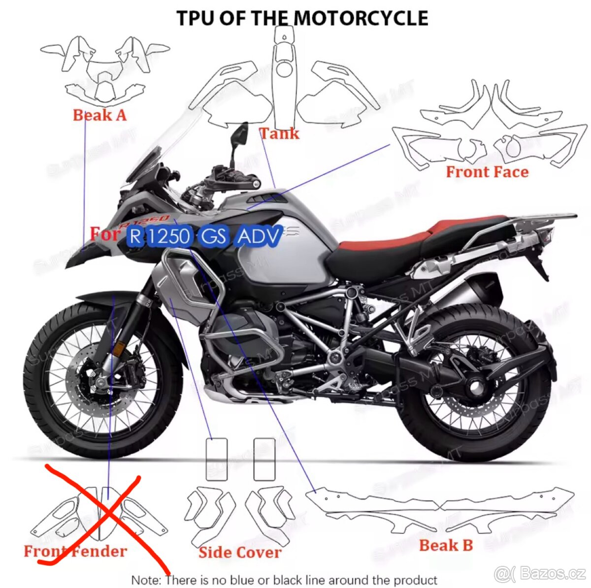 Ochranné polepy BMW R1200/R1250GS Adventure