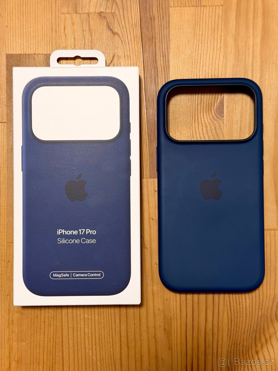 Originální kryt Apple Silicone Case na iPhone 17 Pro - modrý